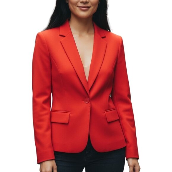 Vintage 80s Pendleton Wool Blazer Red EUC Single Button 12 Shoulder Pads Classic - Picture 1 of 12